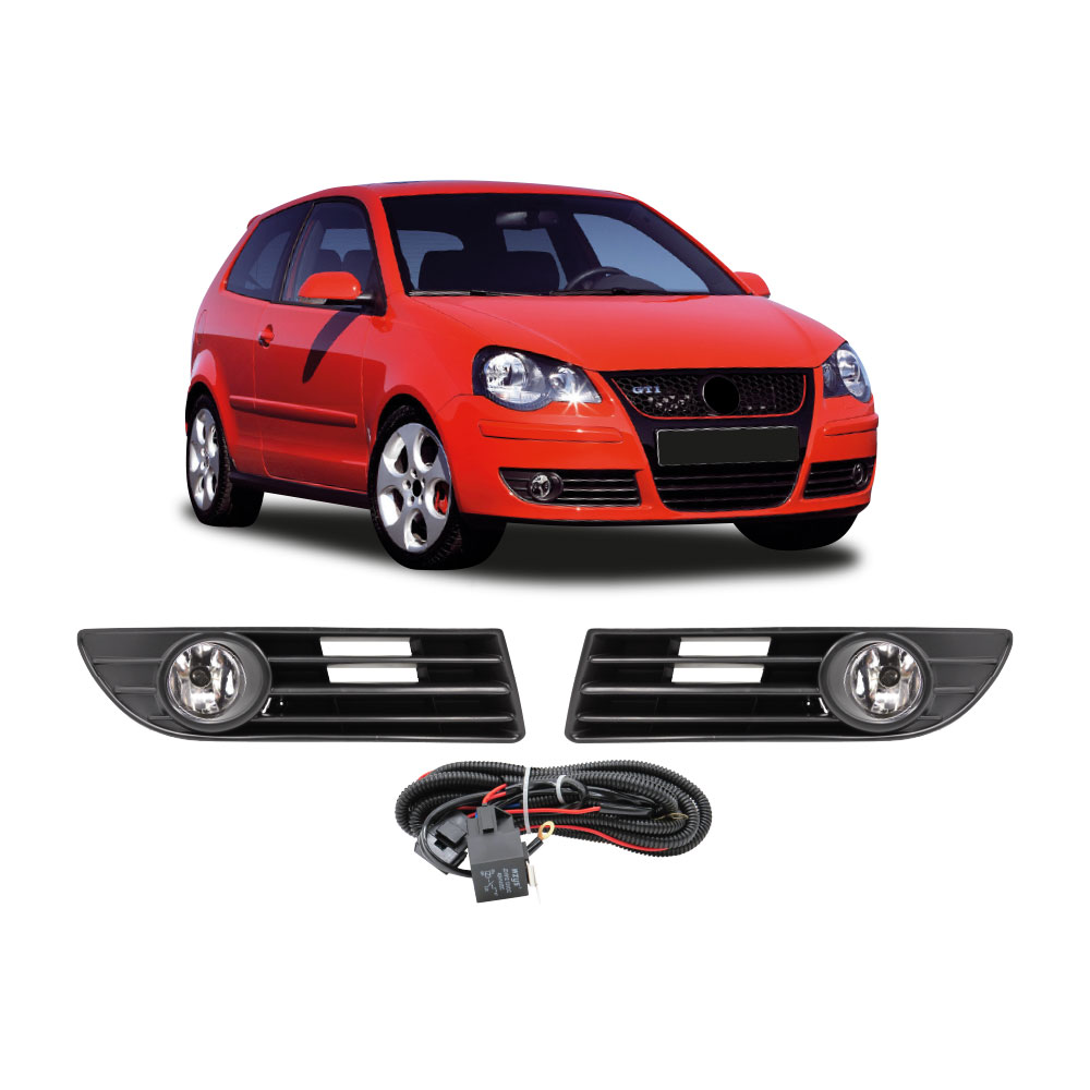 VW POLO 9N3 2005 FOG LIGHTS WITH HOLDERS WIRING SLPOLO3B