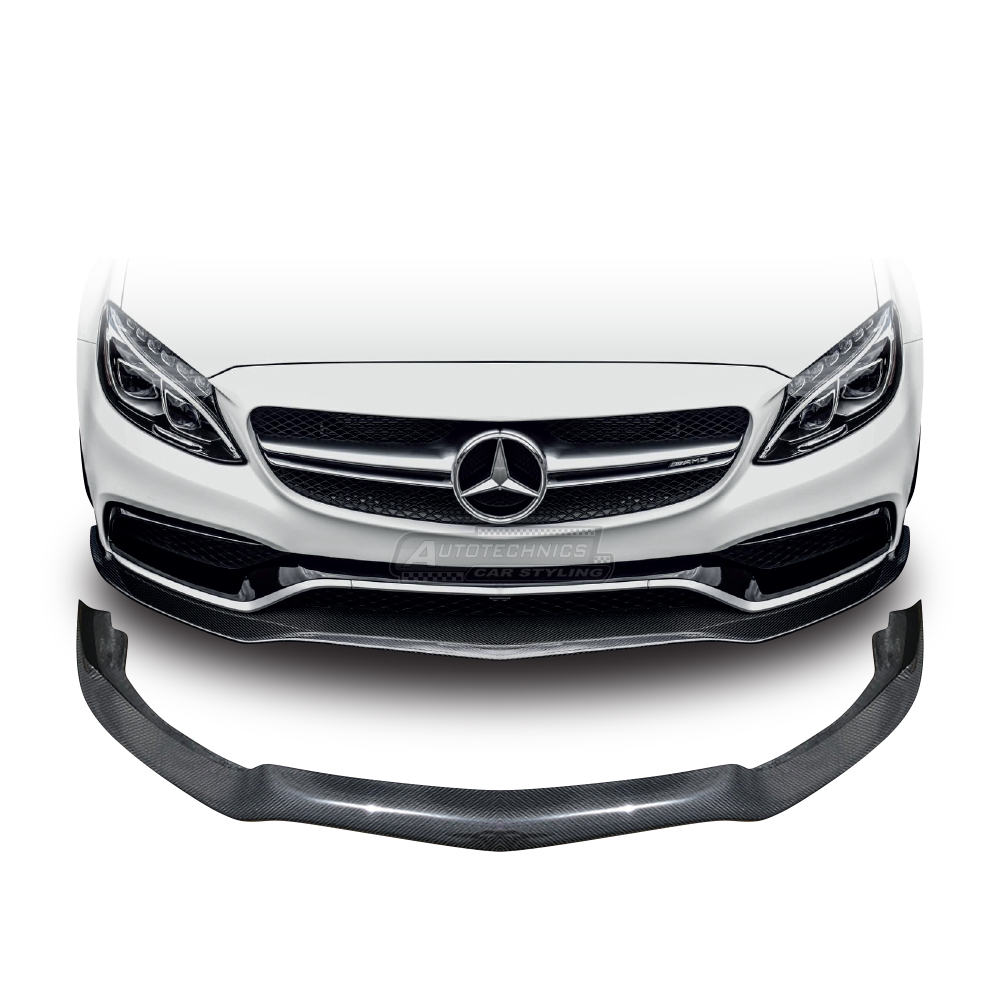 MERCEDES W205 FRONT LIP AMG DESIGN GLOSS BLACK W205FSPAMG